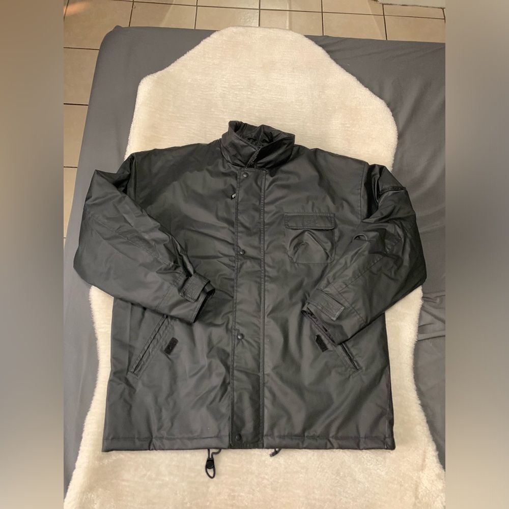 Guess Outerwear‎ Mens Black Full Zip Rain Jacket Size XXL